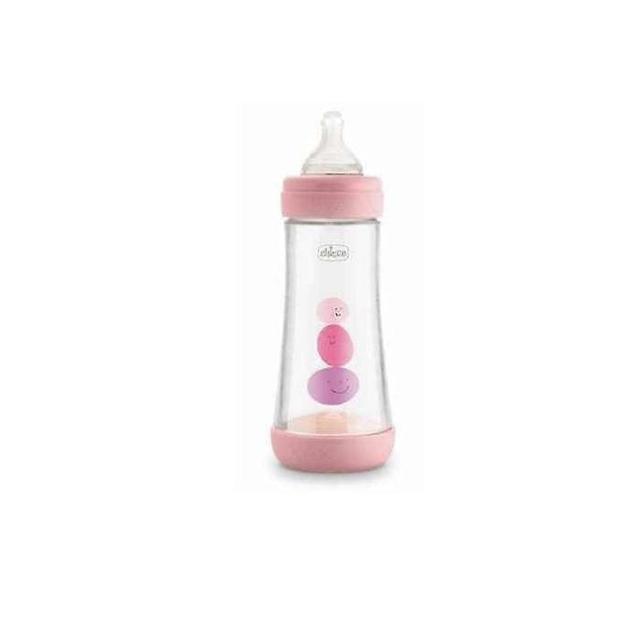 Chicco perfect5 bottle 4m+300ml pink silicone on Productcaster.