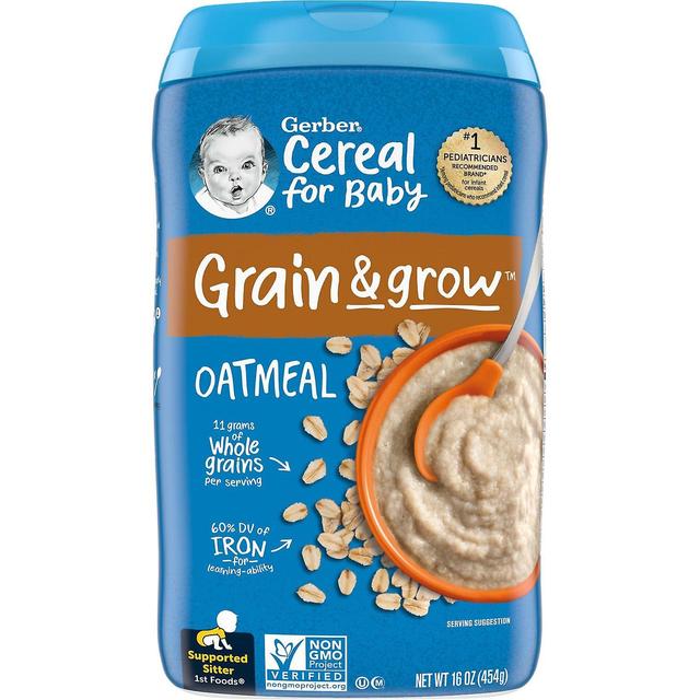 Gerber, Cereal para Bebê, Grão e Cultivo, 1st Foods, Aveia, 16 oz ( 454 g) on Productcaster.