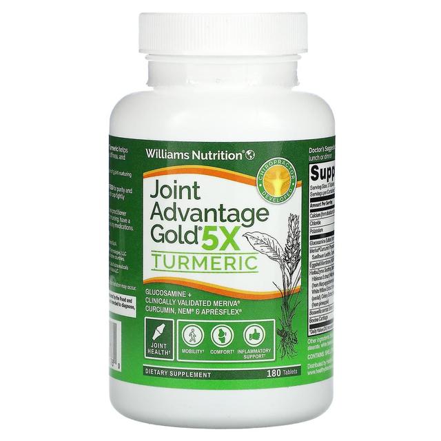 Williams Nutrition, Joint Advantage Gold 5X, Turmeric, 180 Tablets on Productcaster.