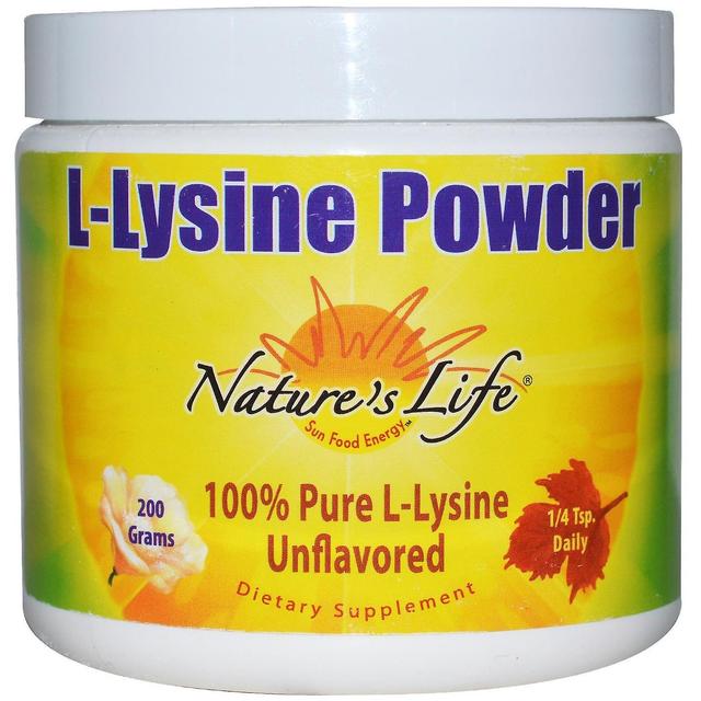 Nature's Life Vida da Natureza, L-Lisina em Pó, Sem Sabor, 200 g on Productcaster.