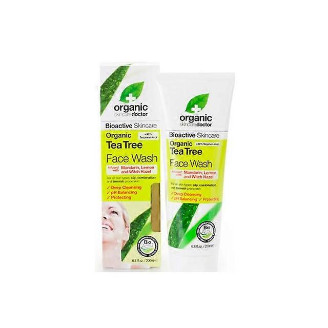 Dr organic tea tree face wash - deep cleansing formula 200ml on Productcaster.