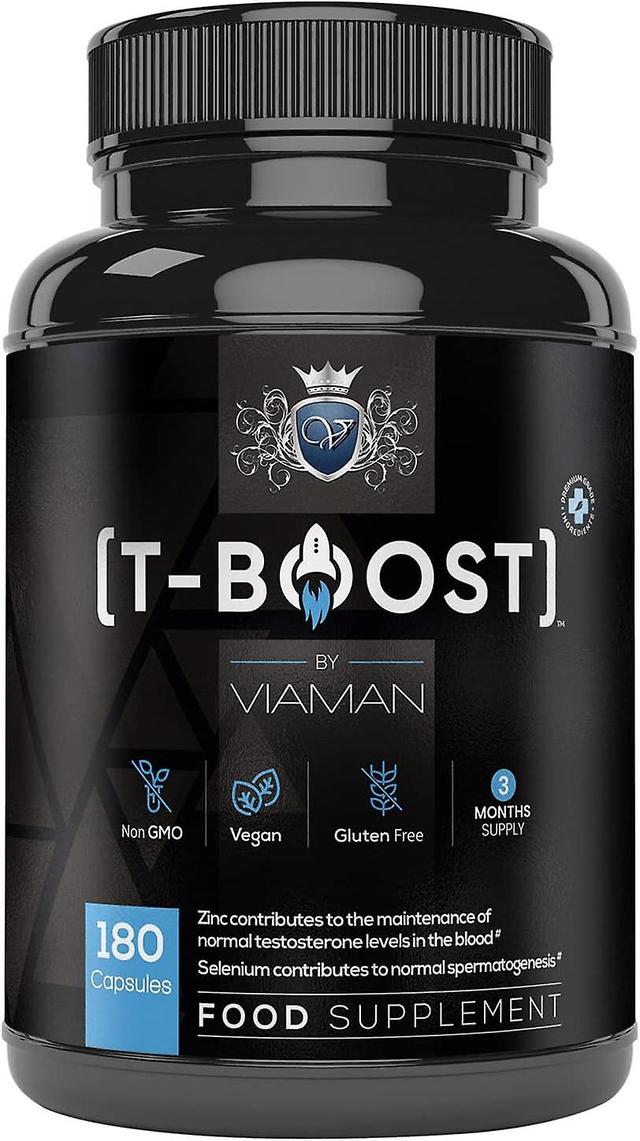 Viaman Testosteron Support Supplement - 180 Veganske Kapsler (3 Måneders Forsyning) - Formel med Magnesium, Zink & Vitaminer on Productcaster.