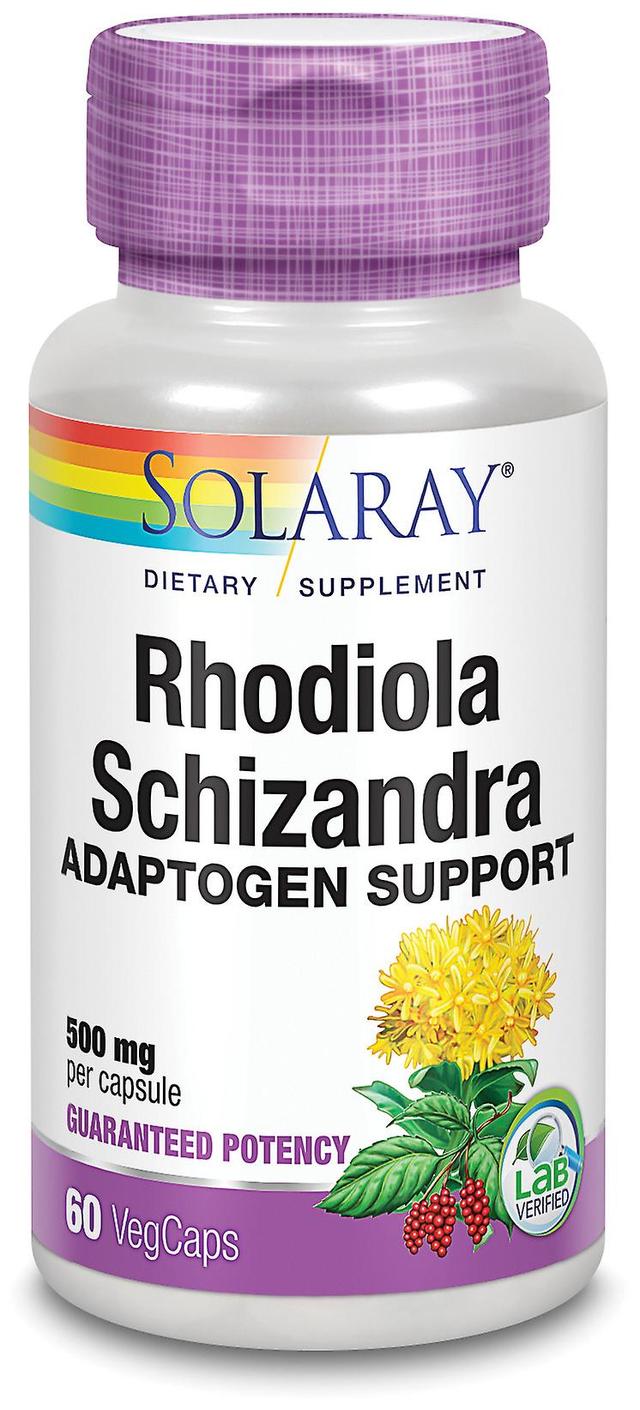 Solaray Schizandra & Rodhiola 500 mg 60 Vegetable Capsules on Productcaster.