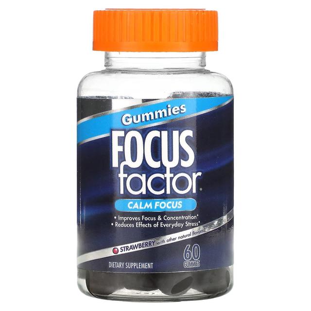 Focus Factor Fokusfaktor, lugnt fokus, jordgubbe, 60 gummier on Productcaster.