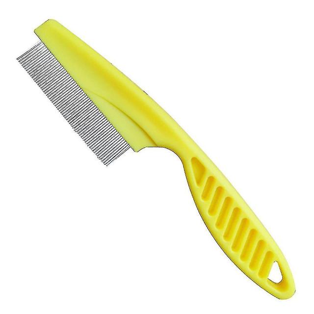 Szmtcv Dog Cat Flea Comb Multifunctional Pet Grooming Comb Professional Pet Massage Comb Yellow Small Size on Productcaster.