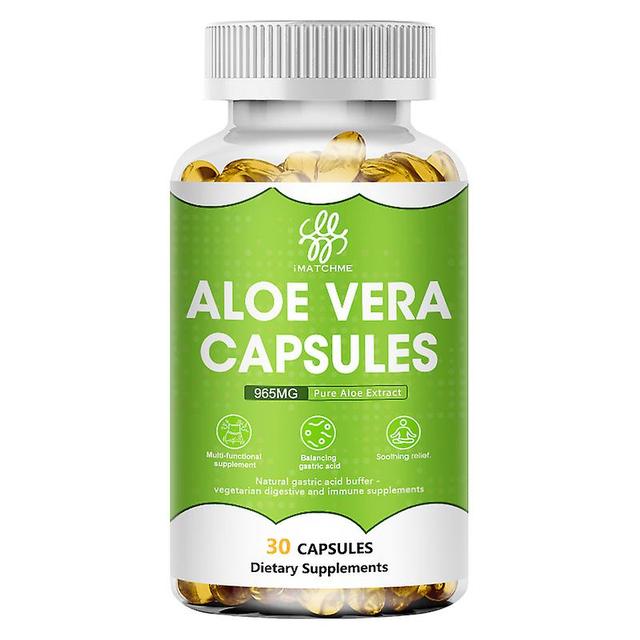 Naturliga Aloe Vera-extraktkapslar för tarmens matsmältningshälsa och stöd för fettförbränninghuamade huamade 30pcs on Productcaster.