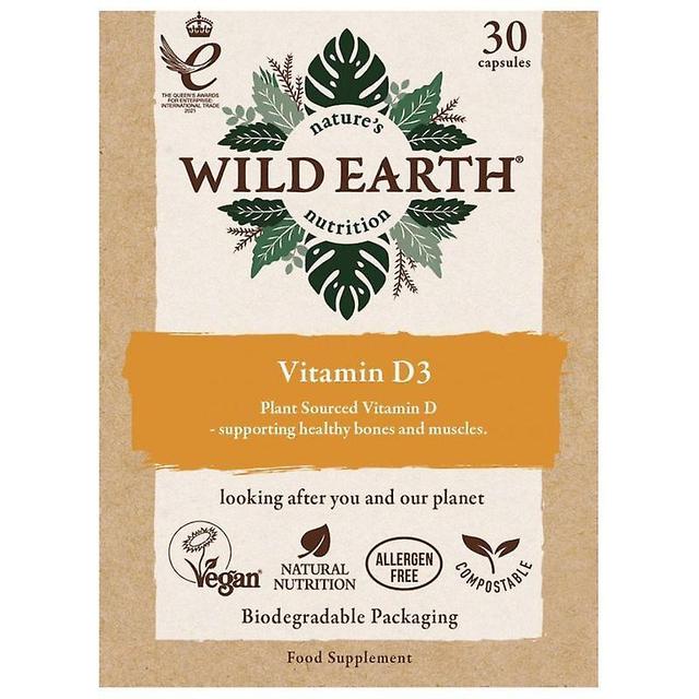 Wild Earth Vegan Vitamina D3 1000iu Capsule 30 (147710) on Productcaster.