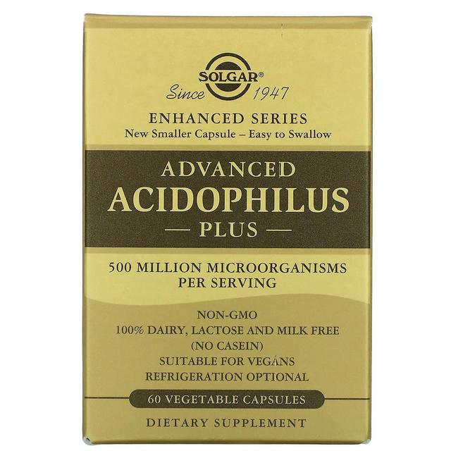 Solgar, Avancerad Acidophilus Plus, 60 vegetabiliska kapslar on Productcaster.