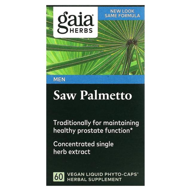 Gaia Herbs, Saw Palmetto for Men, 60 Vegan Liquid Phyto-Caps on Productcaster.