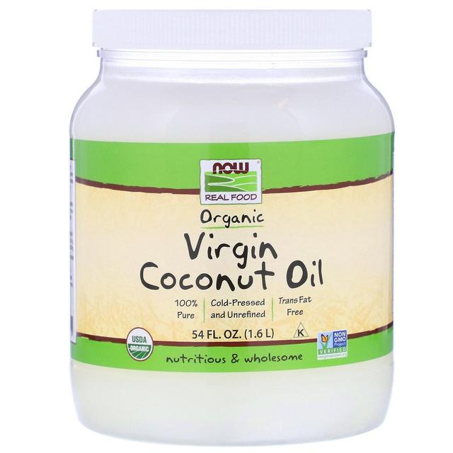 Now Foods, Real Food, Aceite de Coco Virgen Orgánico, 54 fl oz (1.6 L) on Productcaster.