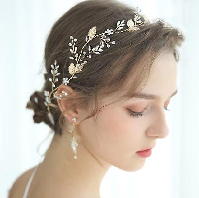 Phwj Accessoires De Cheveux Pour Femmes Avec Des Feuilles De Vigne, Des Fleurs Et Des Diamants Pour Les Mariages Bandeaux De Strass De Marie Couvre... on Productcaster.