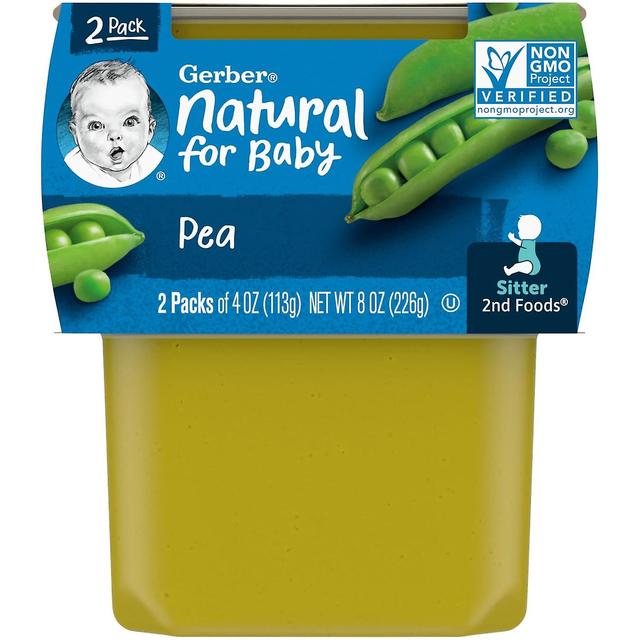 Gerber, Natural for Baby, 2nd Foods, Pea, 2 Pack, 4 oz (113 g) Each on Productcaster.