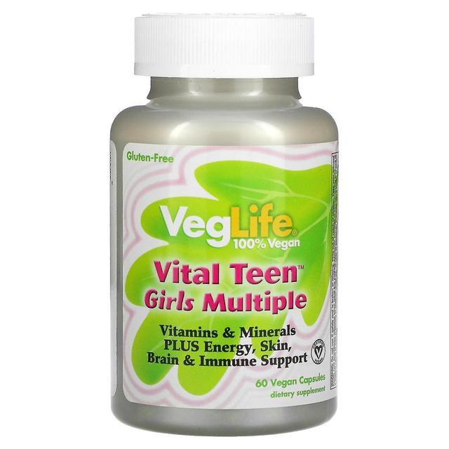 VegLife, Vital Teen Girls Multiple, 60 vegankapslar on Productcaster.