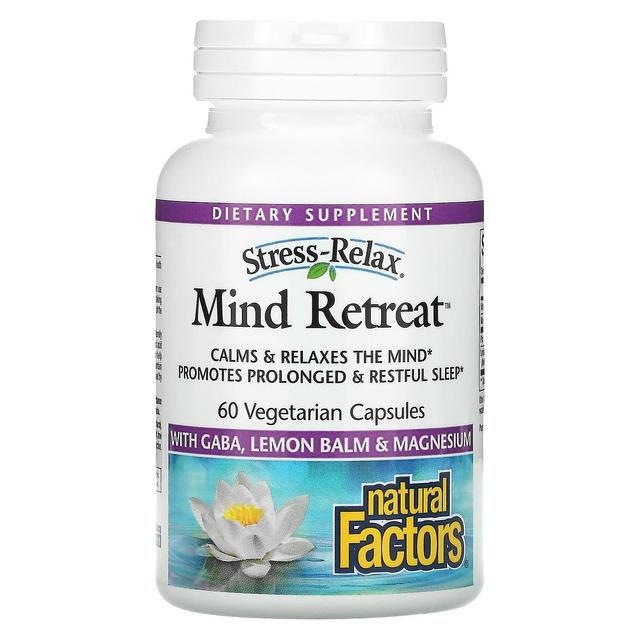 Natural Factors Fatores Naturais, Stress-Relax, Retiro Mental, 60 Cápsulas Vegetarianas on Productcaster.