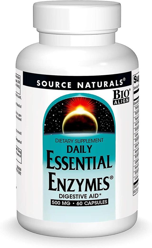 Source Naturals Essential Daily Enzymes 500mg 60 Kapseln on Productcaster.