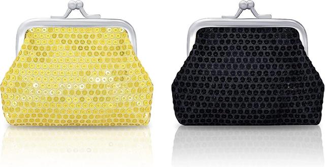 Dewenwils Dww-lot De 2 Porte-monnaie Rversible Paillettes Dor + Noir Pour Femme on Productcaster.