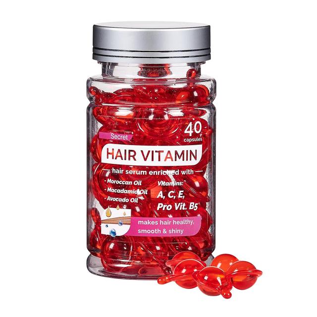 unbrand Moroccan Hair Care Oil Capsules - 1g - 40 Capsules Frizz-Free Hair Serum - 40ml Red on Productcaster.