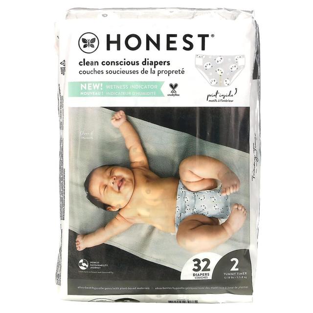 The Honest Company, Honest Diapers, Size 2, 12-18 Pounds, Pandas, 32 Diapers on Productcaster.