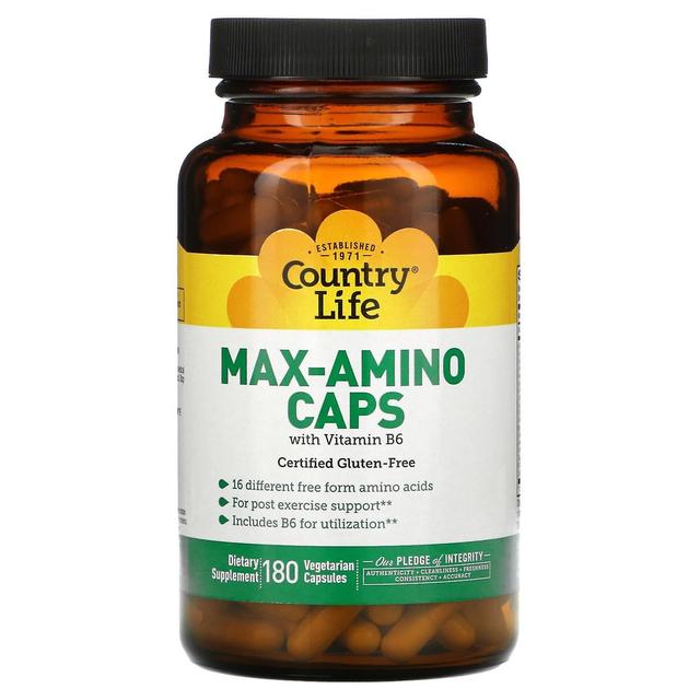 Country Life Vida de campo, Max-Amino Caps con vitamina B-6, 180 cápsulas vegetarianas on Productcaster.