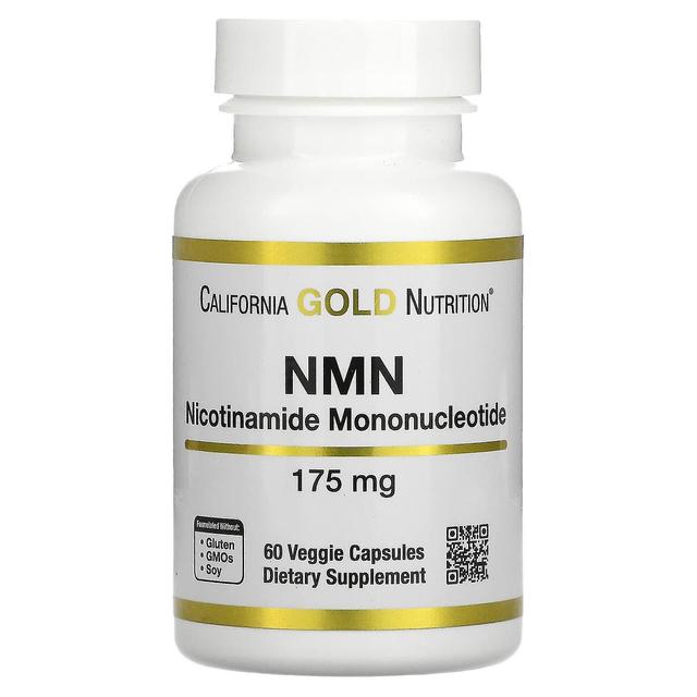 California Gold Nutrition, NMN, Nicotinamide Mononucleotide, 175 mg, 60 Veggie Capsules on Productcaster.