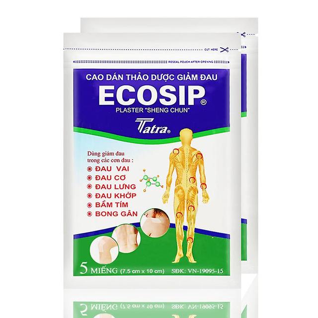 Qian 10pcs/2bags Vietnam Ecosip Herb Plaster Treatment Osteoarthritis Bone Hyperplasia Self Adhesive Rheumatism Pain Relief Patch on Productcaster.