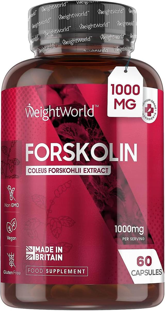 WeightWorld Ren Forskolin kapslar 1000mg - 60 Vegan kapslar - Coleus Forskohlii extrakt - Viktkontroll tillägg on Productcaster.