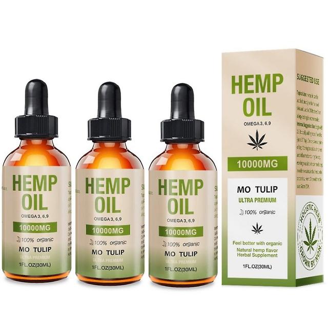 3pcs Organic Hemp Seed Oil 10,000mg -dropper Bottle 50ml on Productcaster.