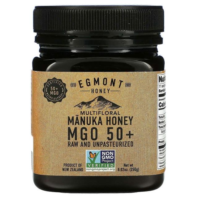 Egmont Honey Egmont med, multiflorálny manuka med, surový a nepasterizovaný, MGO 50+, 8,82 oz (250 g) on Productcaster.