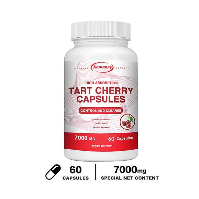 Vorallme Natural Organic Tart Cherry Kapslar - 7000 mg, 120 kapslar, Antioxidant Support, Gemensamt Stöd Och Allmän Hälsa Icke-GMO 60 Capsules on Productcaster.