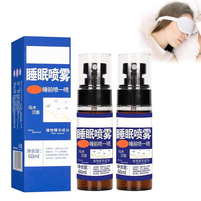 Mamusk Wu Mu Chen Xiang Sleep Mist, Ebony Agarwood Sleep Spray, Wu Mu Chen Xiang Sleep Spray Asleep Quickly, Help Stress & Anxiety Relief Aid 2 Pcs on Productcaster.