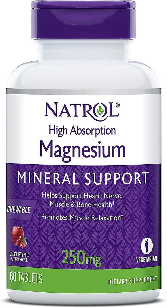 Natrol High Absorption Magnesium 250mg 60 Chewable Tablets on Productcaster.