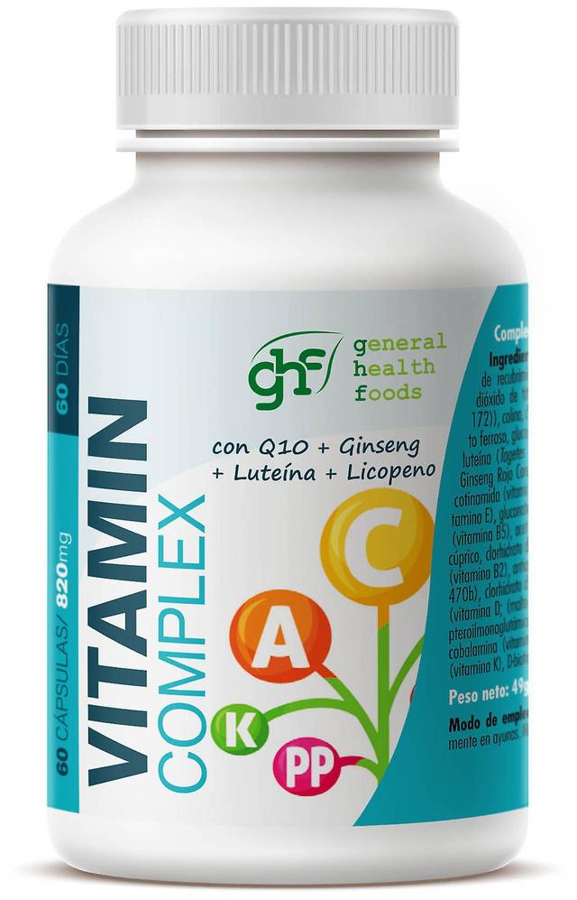 General Health Foods GhF Vitamina Complex 820 mg 60 Cápsulas 70 gr on Productcaster.