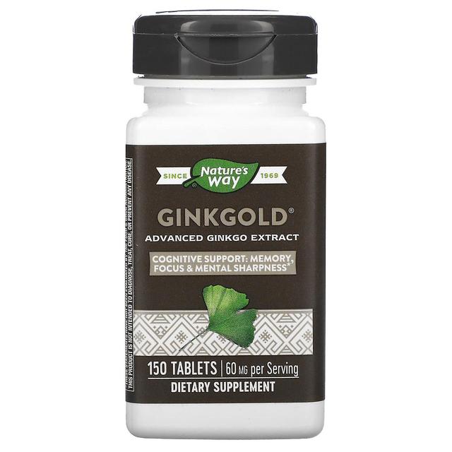 Nature's Way, Ginkgold, Estratto di Ginkgo avanzato, 60 mg, 150 Compresse on Productcaster.