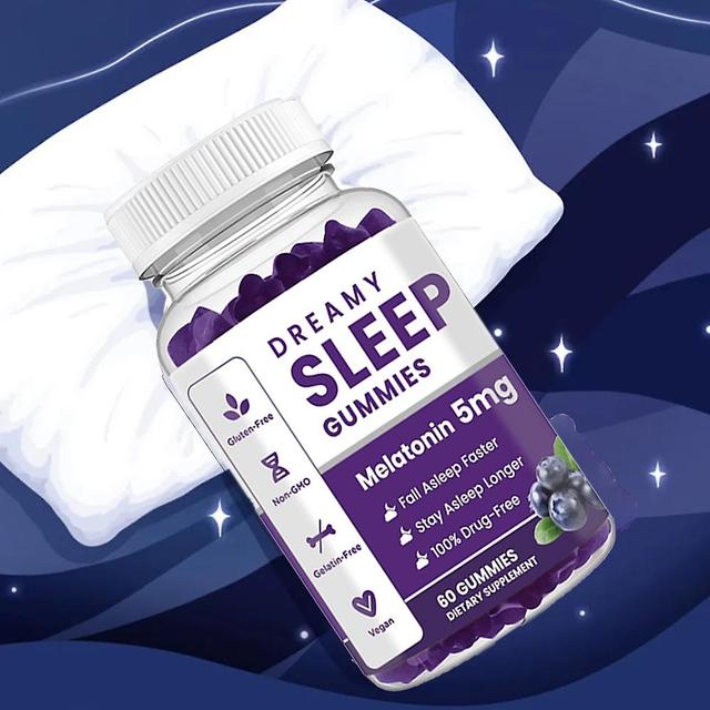 Melatonina Gummies Natural Sleep Aid, Suplement snu, Witaminy, Wspiera spokojny sen, Melatonina Żelki dla dorosłych - 60 żelków 3 pcs on Productcaster.