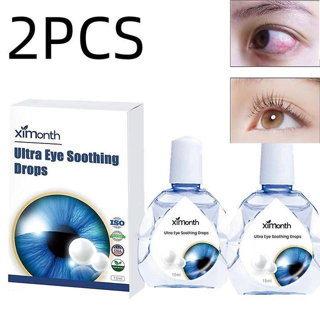 2x Eye Drops For Red Dry Blurred Better Vision Relief Discomfort Fatigue Swelling Sore Clean Relax Improve Eyesight Eye Care Liquid on Productcaster.