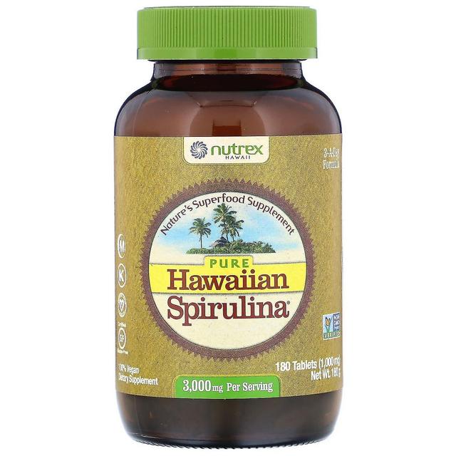 Nutrex Hawaii Nutrex Havaiji, puhdas havaijilainen spirulina, 3 000 mg annosta kohden, 180 tablettia on Productcaster.