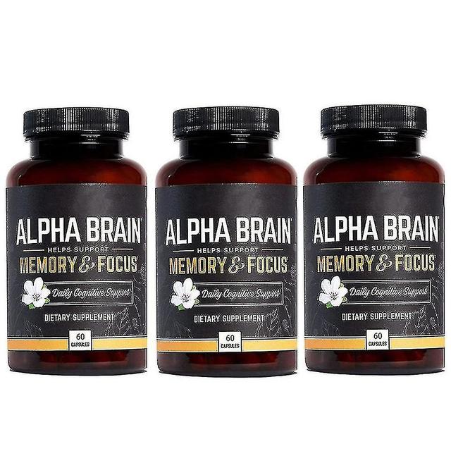 1-3x Alpha Brain Memory & Focus 60 Capsules Supplement For Men & Women Au Fast Post 3PCS on Productcaster.