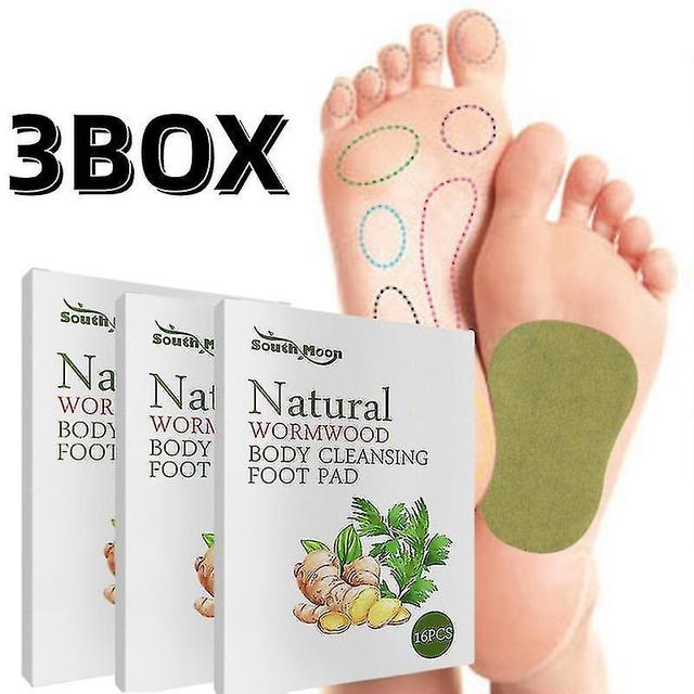 48pcs Detox Foot Patches Pads Natural Herbal Wormwood Artemisia Argyi Pés Toxinas do Corpo Limpeza Aliviar o Estresse Ajuda a Dormir on Productcaster.