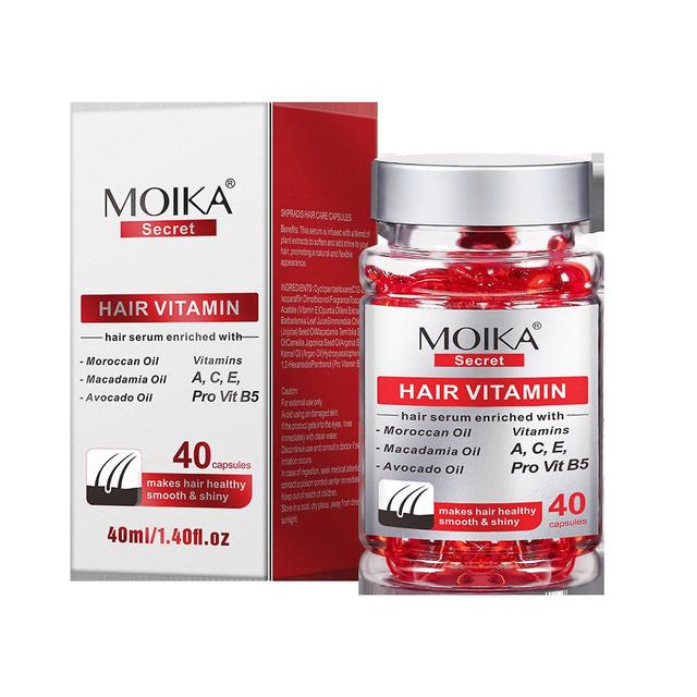 40 Capsules MOIKA Hair Care Serum - No Rinse, with Argan Avocado Oil - Vitamins Conditioner for Men and Women 40 capsules box on Productcaster.