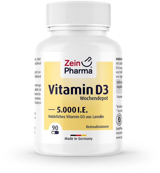 Zein Pharma Vitamín D3 Týždenné depot kapsuly 5000 IU 90 on Productcaster.