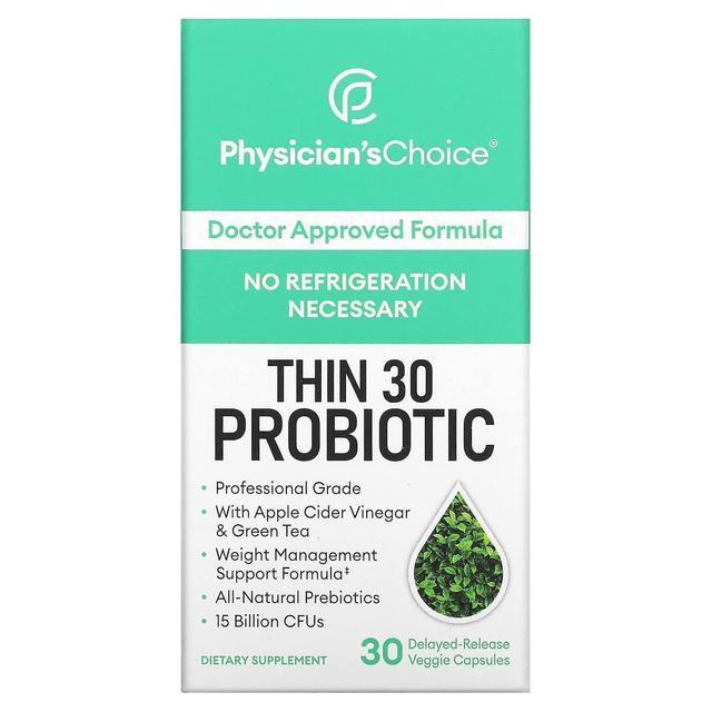 Physician's Choice, Thin 30 Probiotic, 15 Billion, 30 Delayed-Release Veggie Capsules on Productcaster.