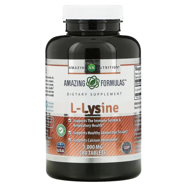 amazing nutrition Nutrizione sorprendente, L-lisina, 1.000 mg, 180 compresse on Productcaster.