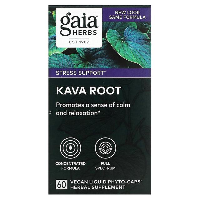 Gaia Herbs, Kava Root, 60 Vegan Liquid Phyto-Caps on Productcaster.