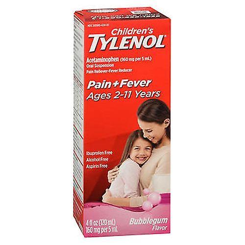 Tylenol Children's Pain + Fever Oral Suspension Bubblegum, 4 Oz (Pack of 1) on Productcaster.