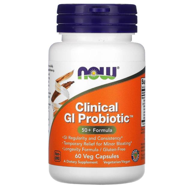 NOW Foods, Clinical GI Probiotic, 50+ Formula, 60 Veg Capsules on Productcaster.