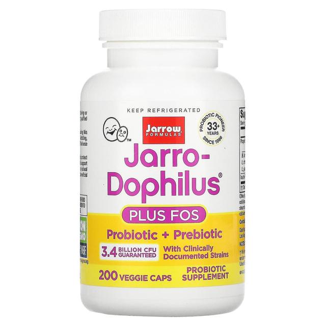 Jarrow Formulas, Jarro-Dophilus Plus FOS, 3.4 Billion CFU, 200 Veggie Caps on Productcaster.