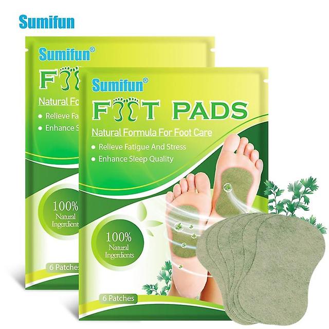 Coscelia 6/18/48pc Sumifun Herbal Detox Foot Patch Natural Green Paste Slimming Cleansing Sticker Fatigue Relief Improve Insomnia Plaster 18Pcs in ... on Productcaster.