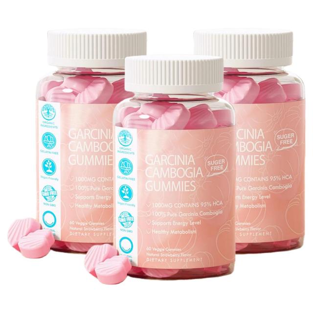 1-pack de bonbons gélifiés Garcinia Cambogia sans sucre avec L-carnitine, cétones de framboise, chrome, grain de café vert stimulant le métabolisme... on Productcaster.