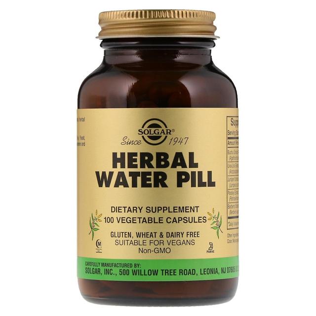 Solgar, Herbal Water Pill, 100 Vegetable Capsules on Productcaster.