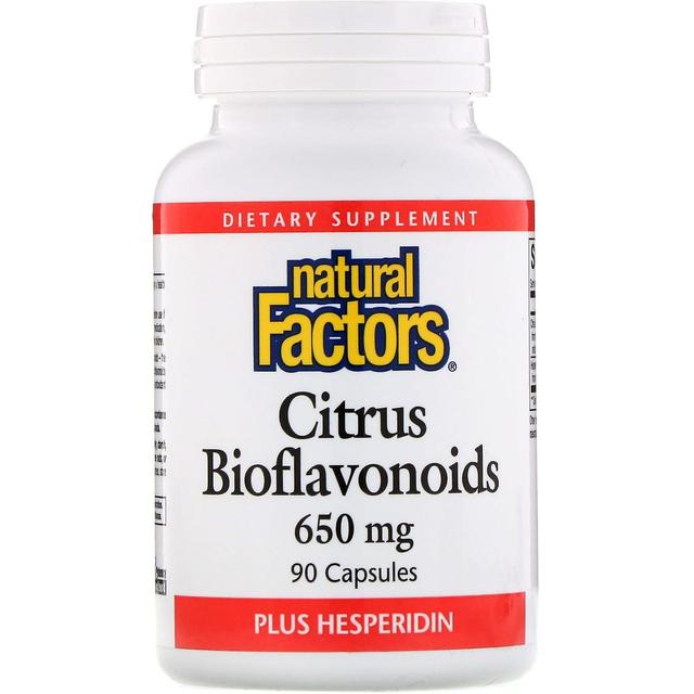 Natural Factors Fattori naturali, Agrumi Bioflavonoidi Plus Hesperidin, 650 mg, 90 Capsule on Productcaster.